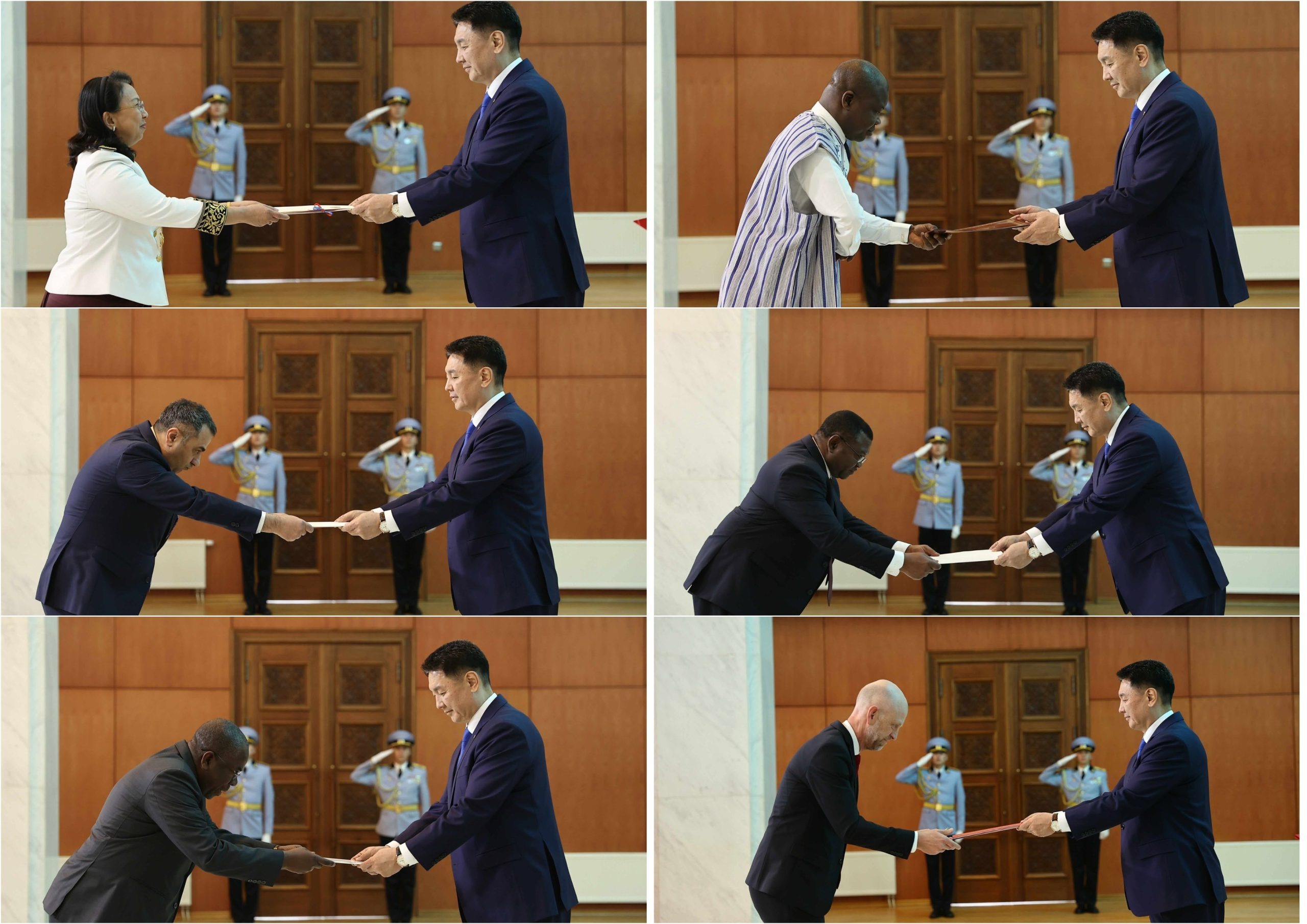 Монгол Улсад хавсран суух Элчин сайд нар Итгэмжлэх жуух бичгээ өргөн барилаа