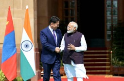 Монгол Улсын Ерөнхийлөгч У.Хүрэлсүхийг БНЭУ-ын Ерөнхий сайд Нарендра Моди угтлаа